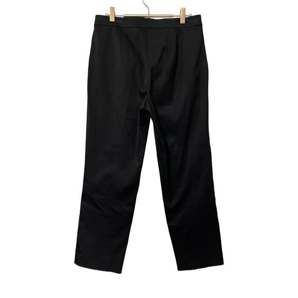 St John Cotton Straight Leg Dress Pants Size 4 Black Office Career Capsule - Picture 2 of 10
